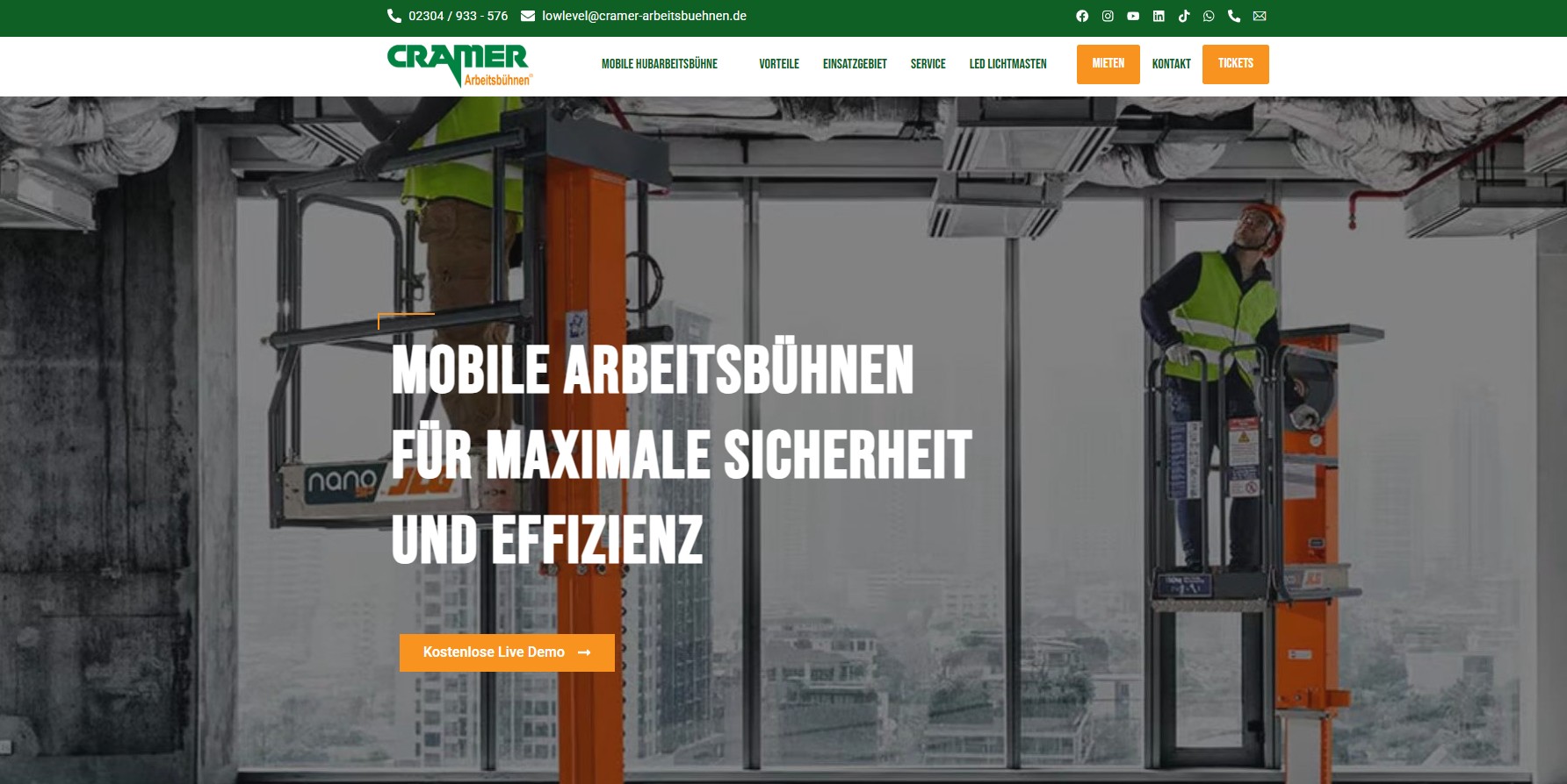 Webprojekt Industrie & Vermietung